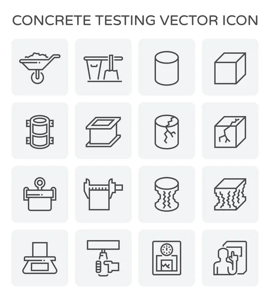 Concrete testing icon — Stock Vector