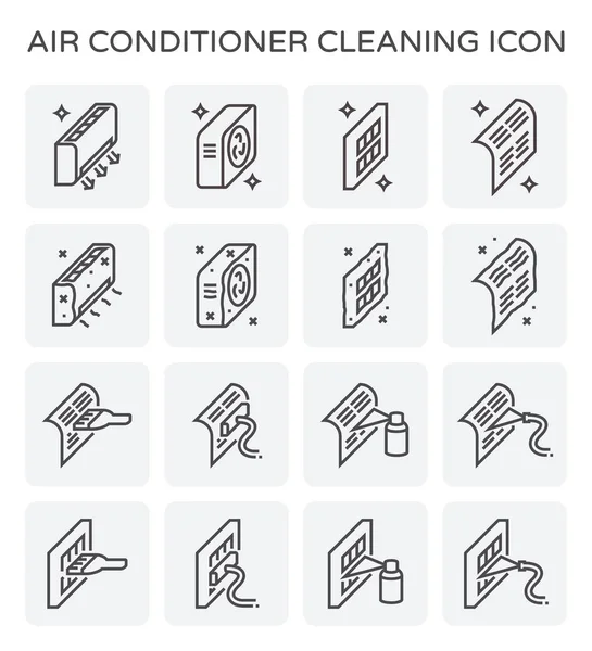 Air conditioner cleaning — Stock Vector