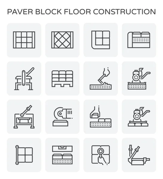 Paver icono de bloque — Vector de stock