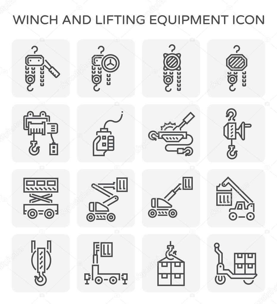 winch lifting icon