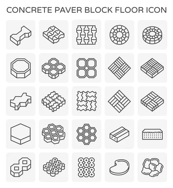 Pavé icône de bloc — Image vectorielle