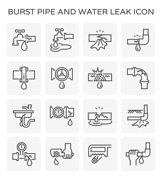 Water leak icon — Stock Vector