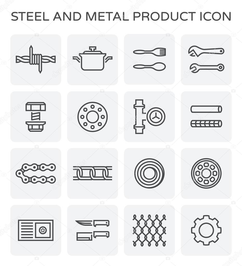 steel metal icon