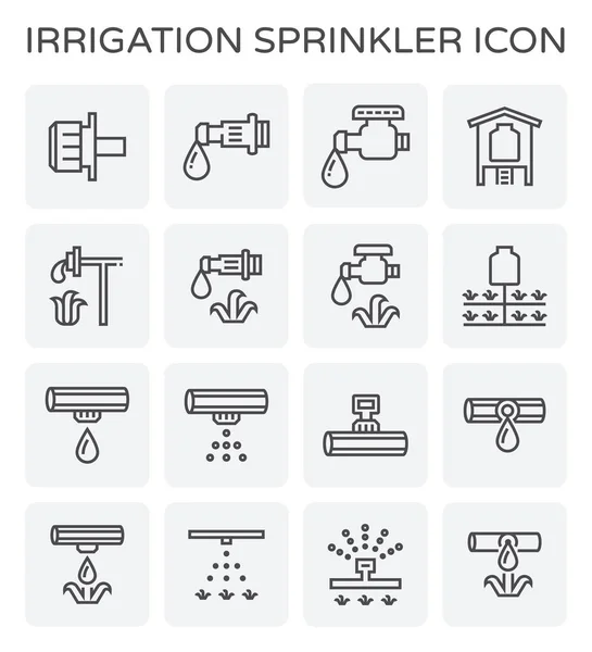 Water sprinkler pictogram — Stockvector