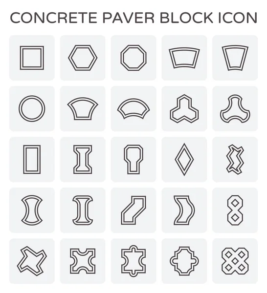Paver block ikon — Stock Vector