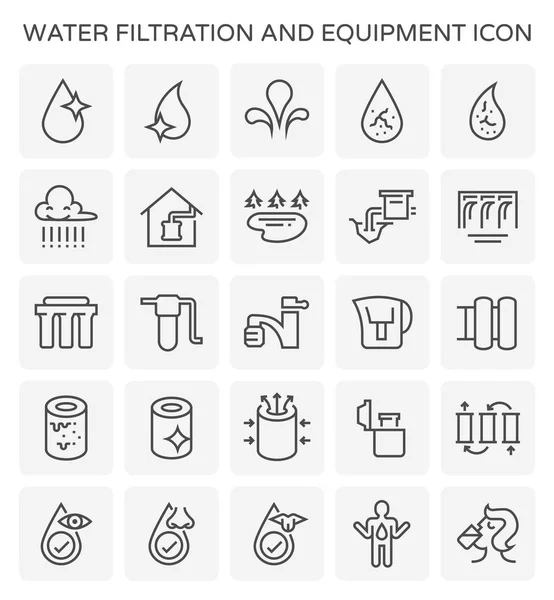 Water filtratie pictogram — Stockvector