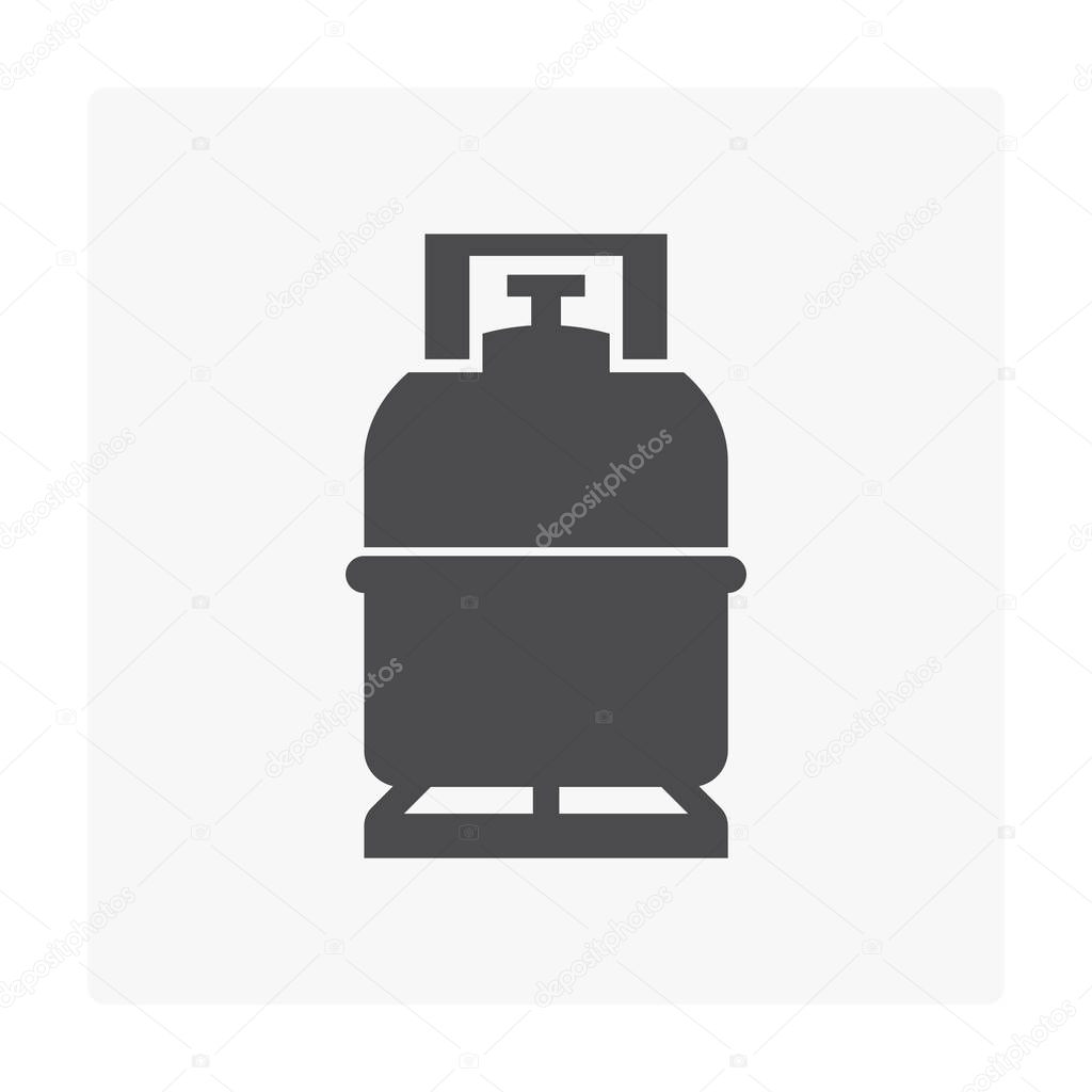 LPG gas tank icon on white.