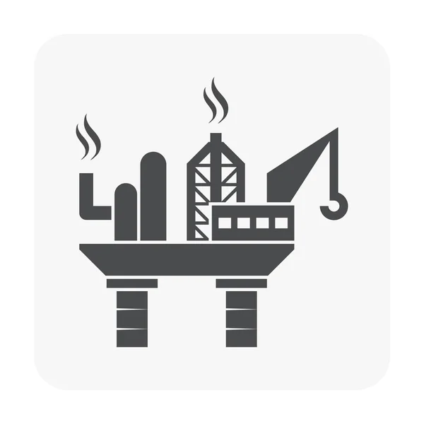 Icono de plataforma petrolífera — Vector de stock