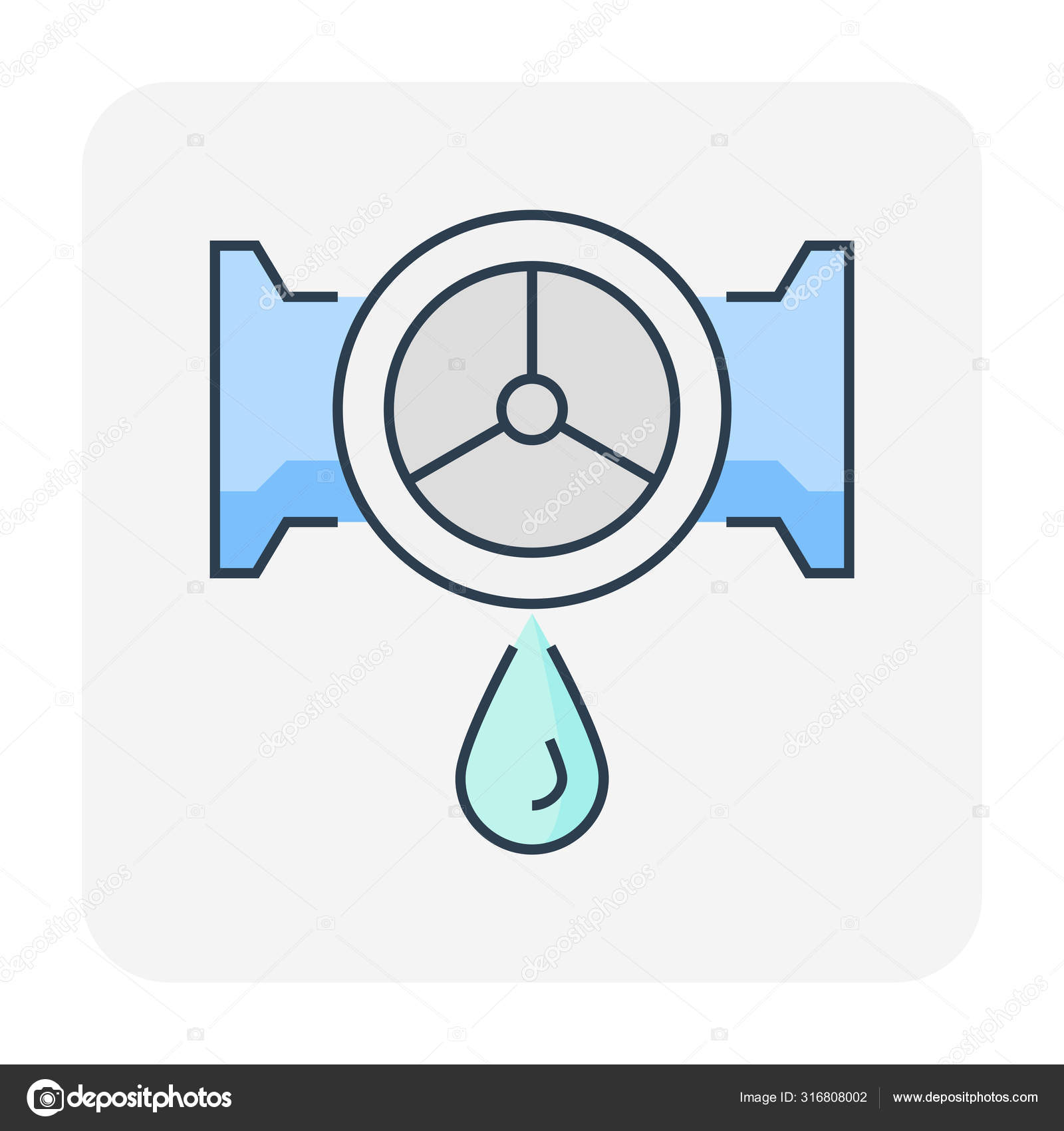 Burst pipe icon Stock Vector Image by ©roncivil 316808002
