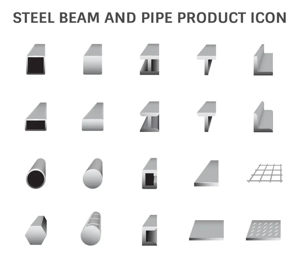 Icona prodotto acciaio — Vettoriale Stock