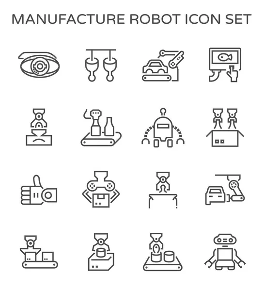 Icono de producción robot — Vector de stock