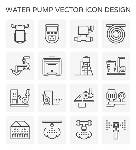 Icono de bomba de agua — Vector de stock