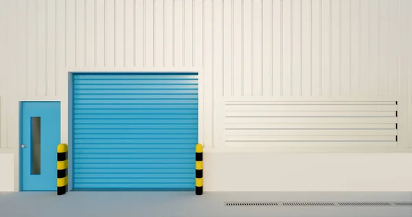 Factory and shutter door — Stock Photo, Image