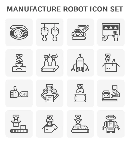 Icono de producción robot — Archivo Imágenes Vectoriales