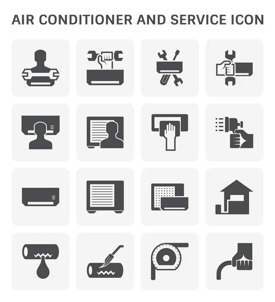 Ikoon met airconditioner — Stockvector