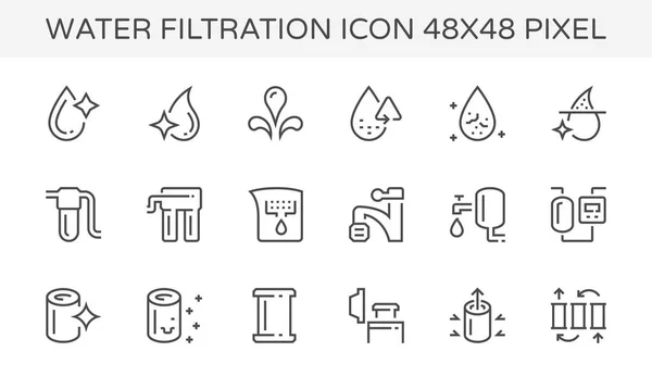 Icono de filtración de agua — Vector de stock