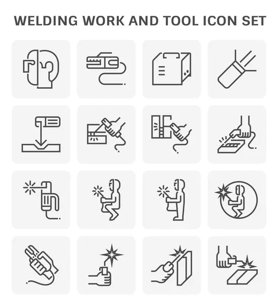 Icono de trabajo de soldadura — Archivo Imágenes Vectoriales