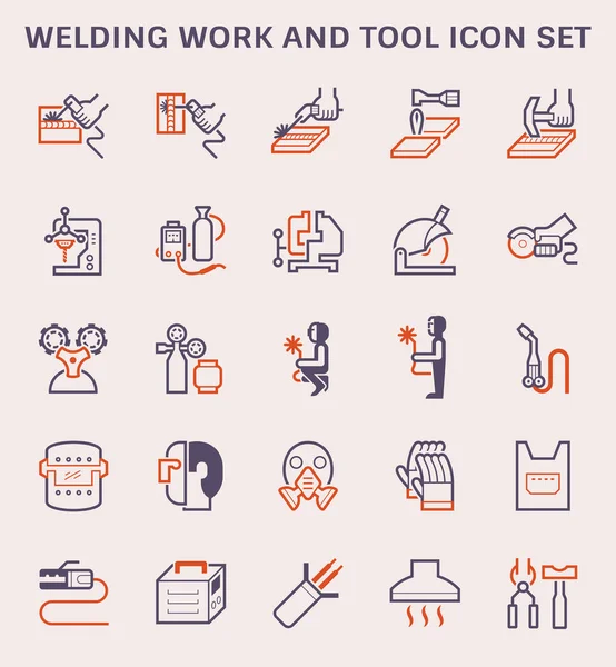 Icono de trabajo de soldadura — Vector de stock