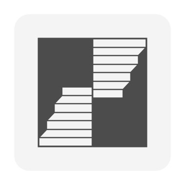 merdiven simgesi siyah 