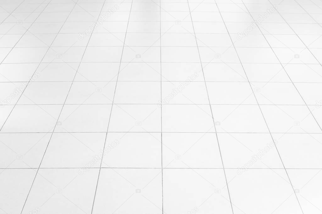 white tile floor