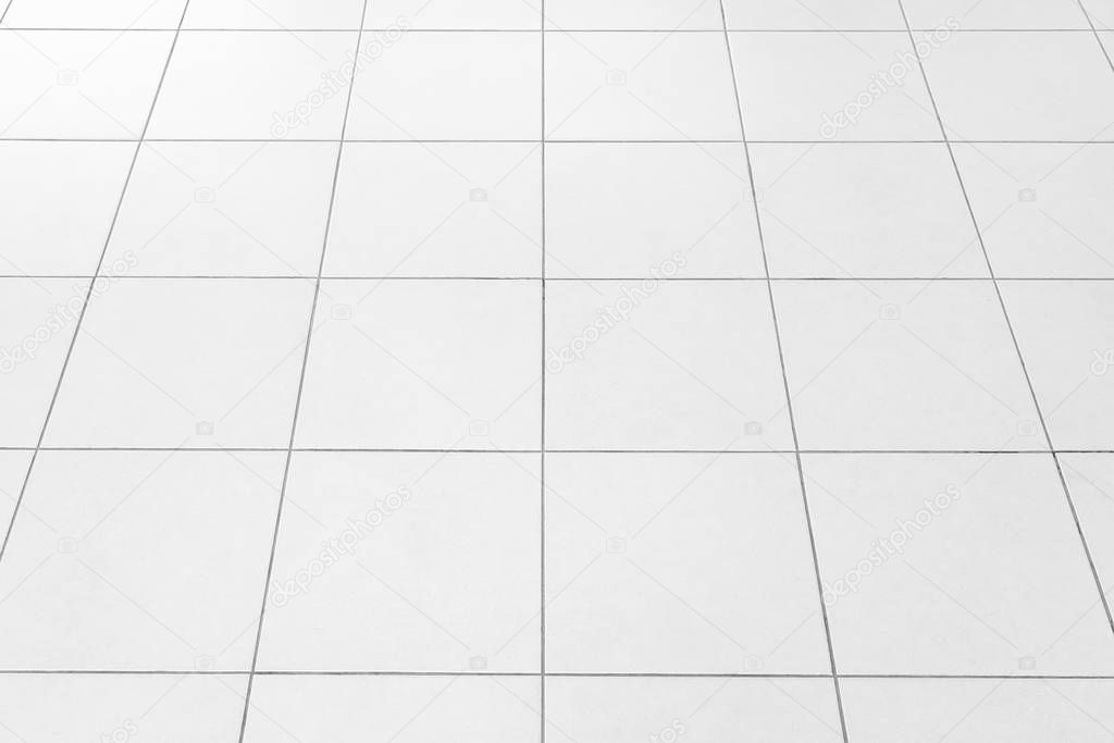 white tile floor