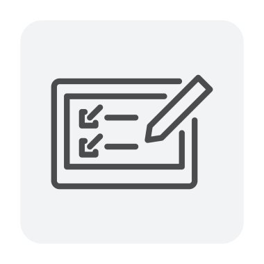 Denetim listesi simge siyah 