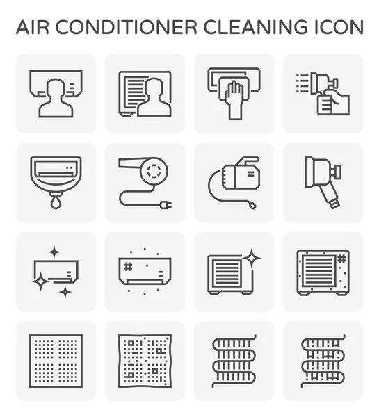 Air conditioner cleaning — Stock Vector