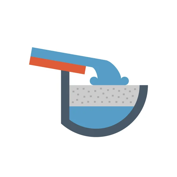 Canalón icono de drenaje — Vector de stock
