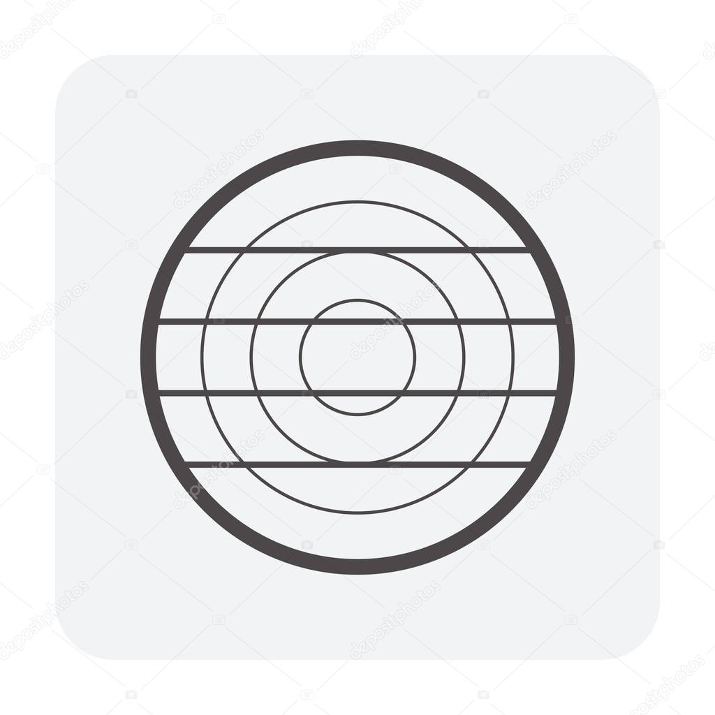 Wood and sawmill icon design, black and outline.