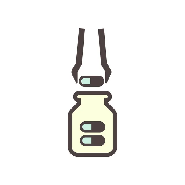 Gyógyszerformák előállítása ikont — Stock Vector