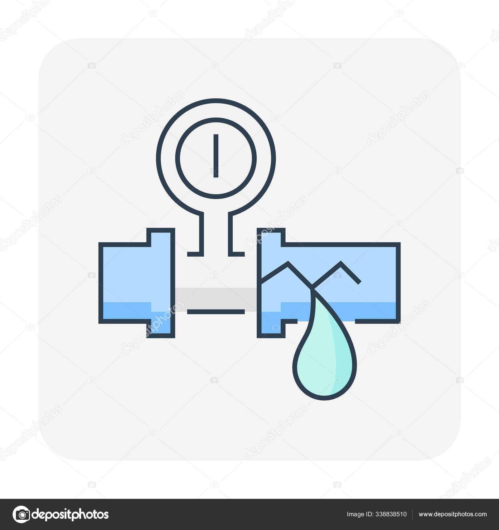 Burst pipe icon Stock Vector by ©roncivil 338838510