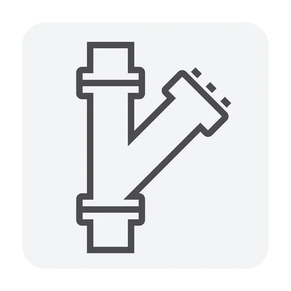 Pijp verbindingslijn pictogram — Stockvector