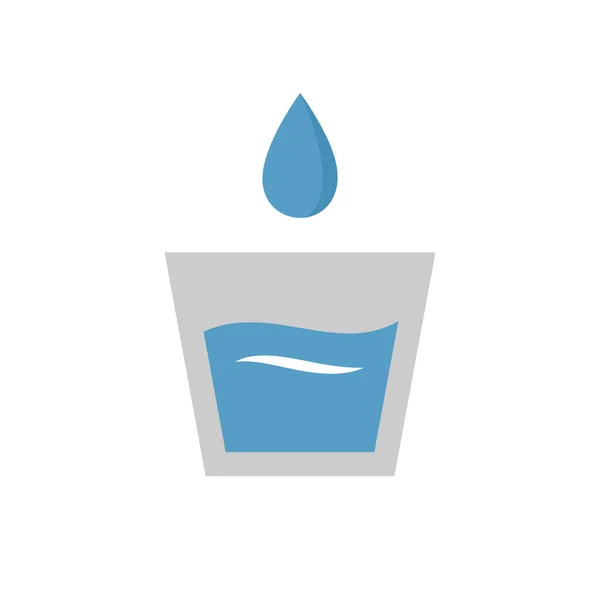 Icono de agua negro — Vector de stock