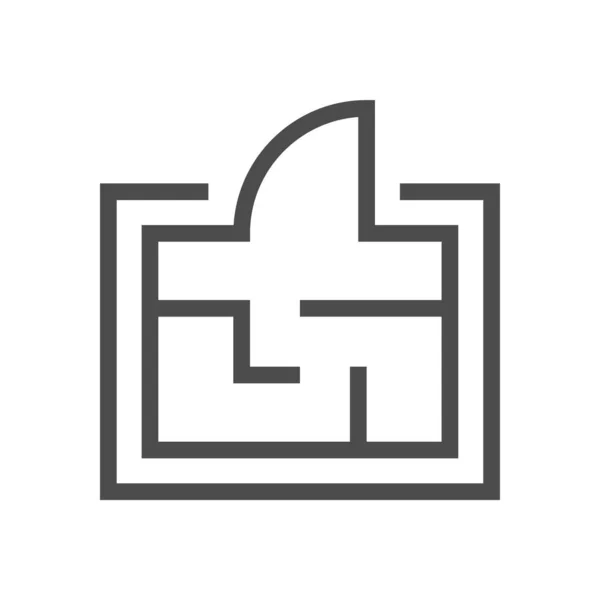 Drawing plan icon — 스톡 벡터