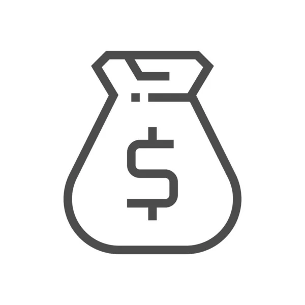 Icono de bolsa de dinero — Vector de stock