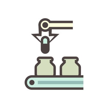 İlaç üretim simgesi