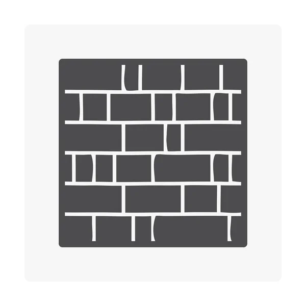 Ícone de parede de tijolo — Vetor de Stock