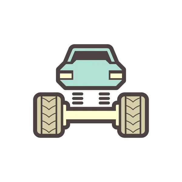 Icono de camión fuera de carretera — Vector de stock