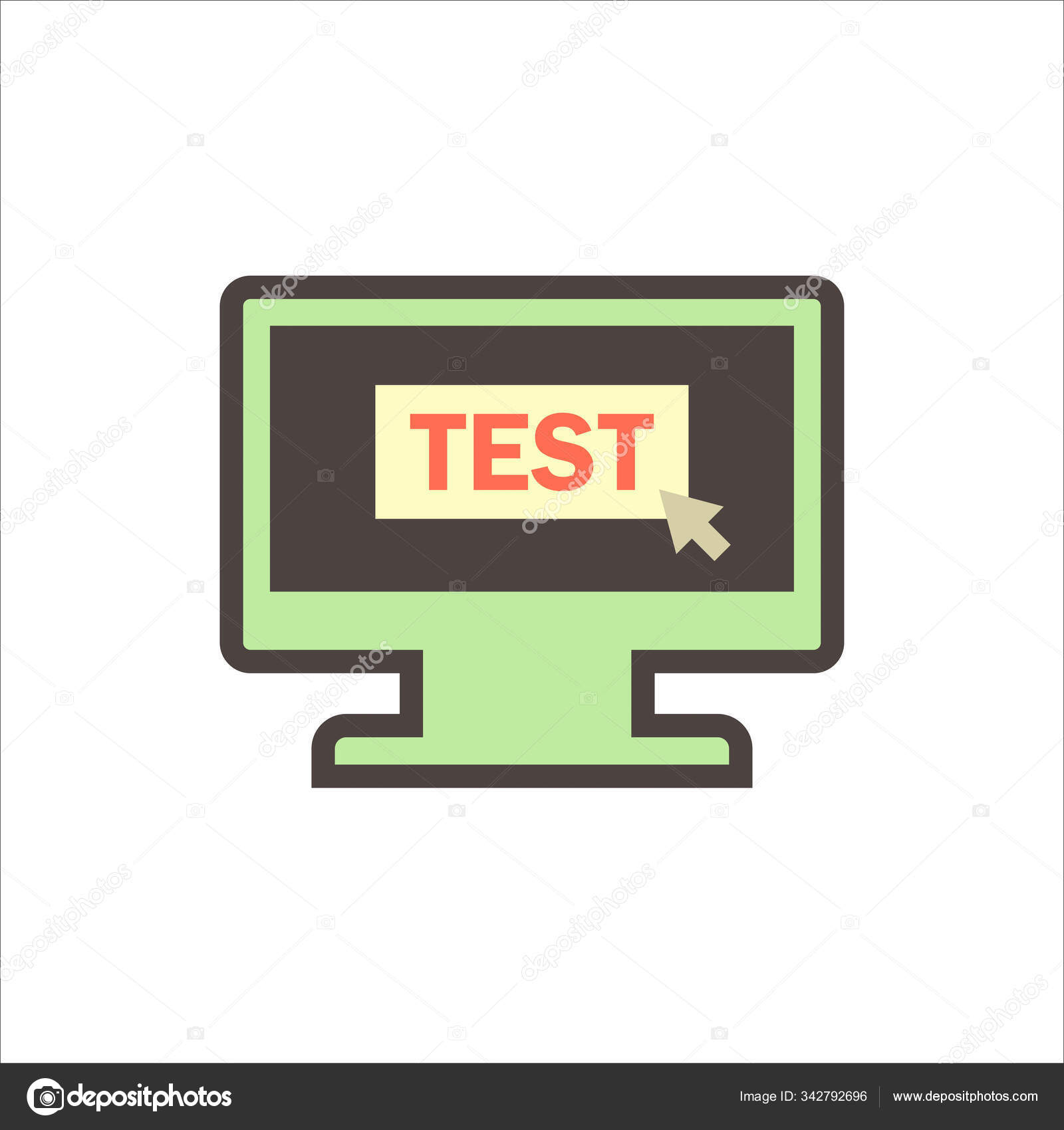 Computer test icon ⬇ Vector Image by © roncivil | Vector Stock 342792696