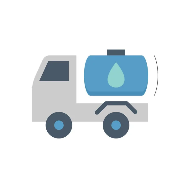 Camión de agua negro — Vector de stock