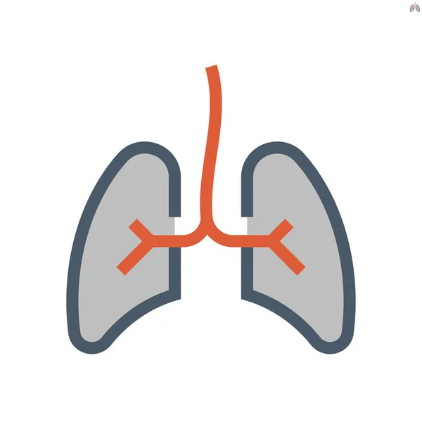 Icono del vector pulmonar — Archivo Imágenes Vectoriales