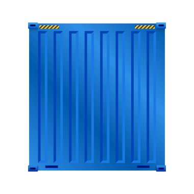 Cargo container vector design on white background for shipping work.