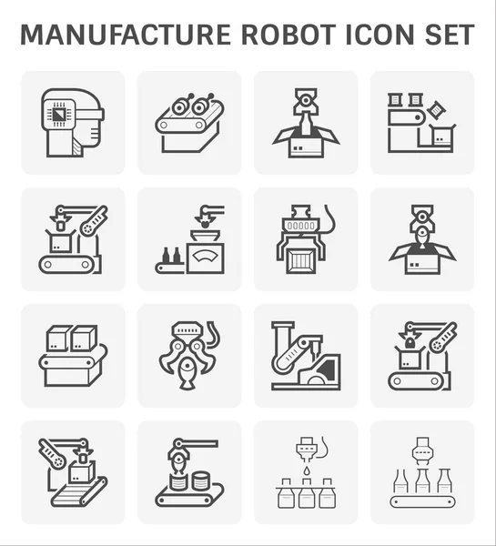 Ikona produkcji robota — Wektor stockowy