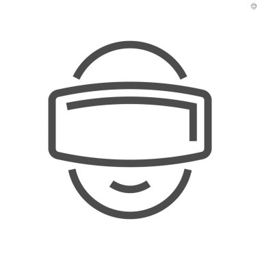 Visual Reality glass, vr technology vector icon design, 48X48 pixel perfect and editable stroke.