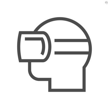 Visual Reality glass, vr technology vector icon design, 48X48 pixel perfect and editable stroke.