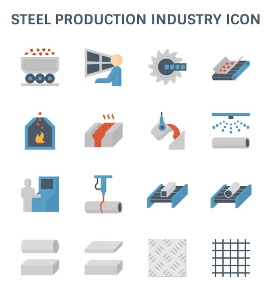 Икона производства стали — стоковый вектор