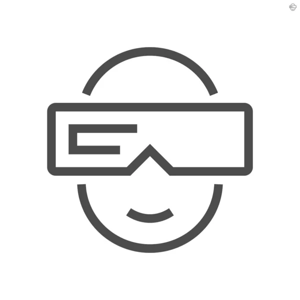 Glasses Technology Vector Icon Design 48X48 Pixel Perfect Editable Stroke — ストックベクタ