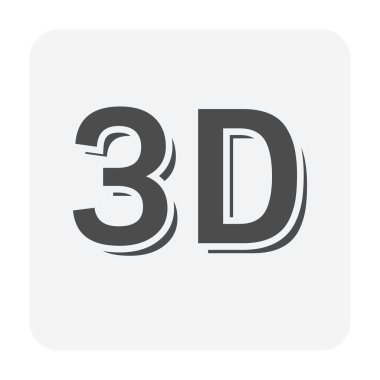 3D teknoloji simgesi 