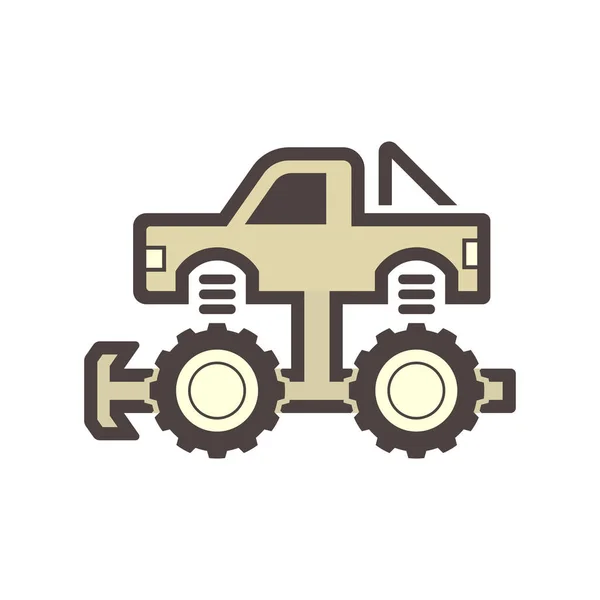 Icono de camión fuera de carretera — Vector de stock