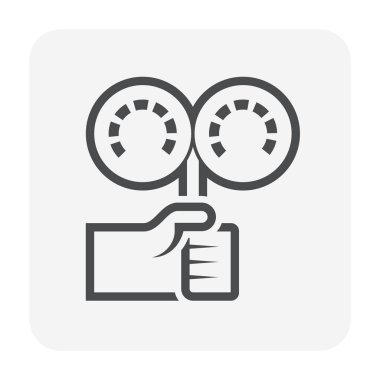 Vakum ölçer takım simgesi tasarımı.